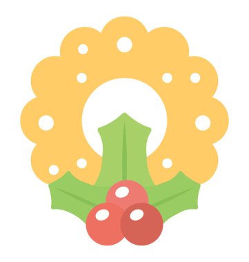 Ökseotu çelenk, neşeli Noel kavramı ile 