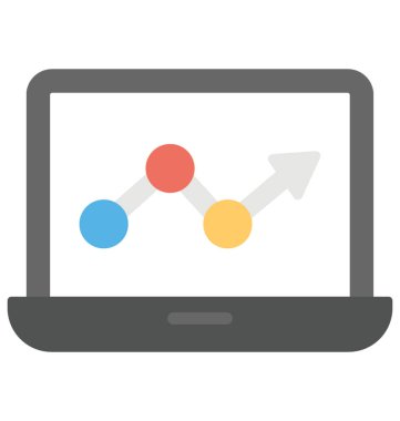 Düz vektör simgesi web statik rapor 