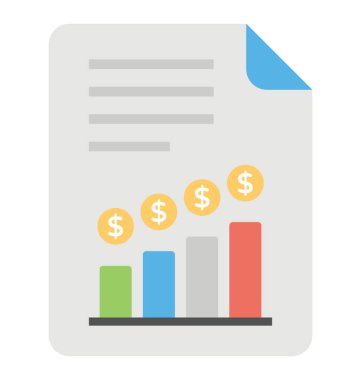 İş geliştirme, finansal büyüme analiz düz simgesi