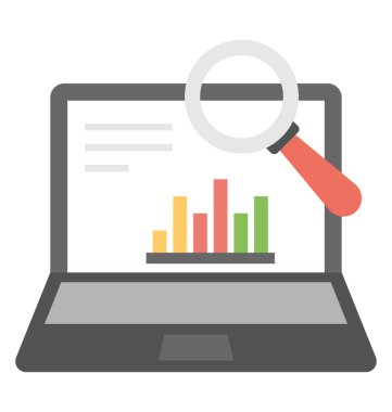 Düz simgesi online istatistik, web Infographic