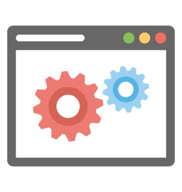 Web sayfası ayarı ve optimizasyon, düz simgesi