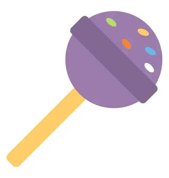 Candy Lollipop Confectionery Flat Icon — Stock Vector