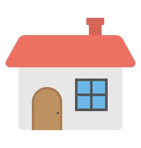 Belo Pequeno Abrigo Para Casa Ícone Plano — Vetor de Stock