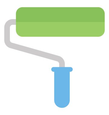 Duvar Boya silindiri düz simgesi