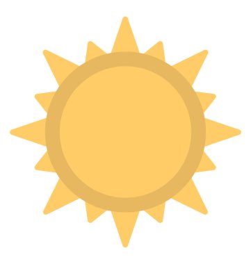 Güneş parlıyor parlak güneşli gün gösterilen