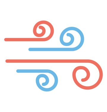 Rüzgar swirls rüzgarlı hava gösterilen