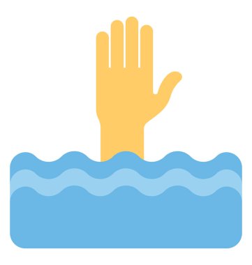 Bir kişi boğulma yardım istiyor