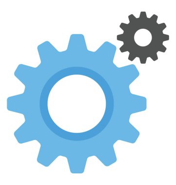 İki cogwheels mekanizması temsil eden ve mühendislik