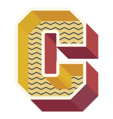 İngilizce mektup C 3 boyutlu tasarım