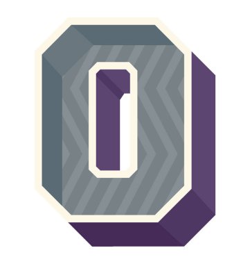 İngilizce alfabesi O 3D tasarım