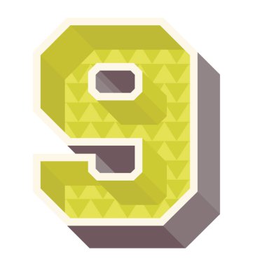 Sayısal rakam 9 3 boyutlu tasarım