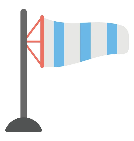 机场航空 Windsock 格子户外风测量袋 — 图库矢量图片