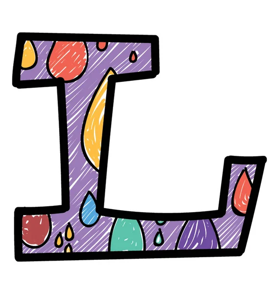 Плоская Иконка Дизайна Буквы — стоковый вектор