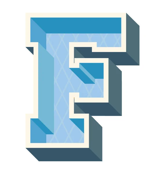 Flache Icon Design Des Buchstabens Design — Stockvektor