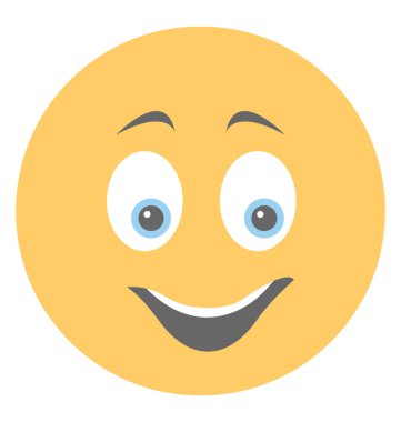 Bir sosyal iletişim platformları emoji mutlu ifade