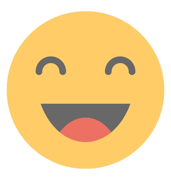 Sociální Komunikace Platformy Emoji Směje Výraz — Stockový vektor