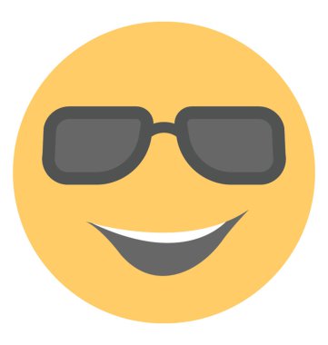 Serin gülen surat, mutlu emoji