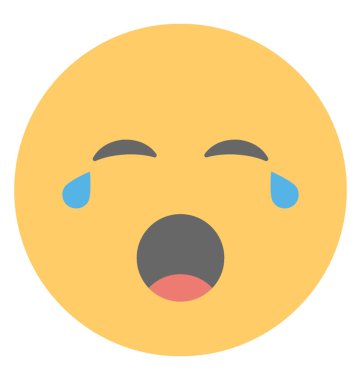 Gözyaşlarıyla ağlayarak bir emoji