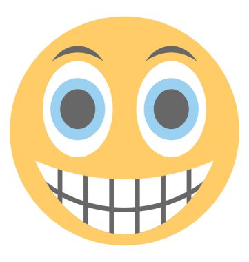 Mutlu gülen düz simgesi tasarım