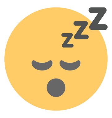 Uykulu gülen düz simgesi tasarım