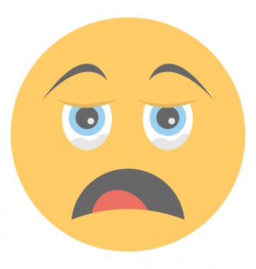 Üzgün yüz gülen düz simgesi tasarım