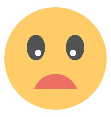 Bir emoji tasarımını düz simgesi