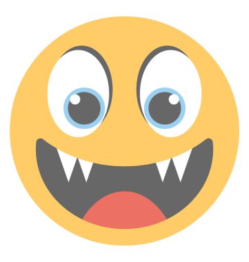 Sırıtarak, bir şeytan emoji kötü bir gülümseme