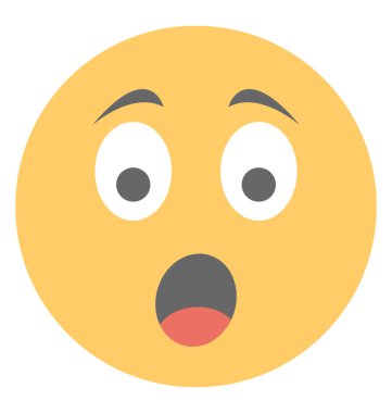 Şaşırmış gibi yüz ifadesi ifade simge aracılığıyla