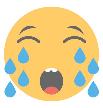 Gözyaşlarıyla ağlayarak bir emoji