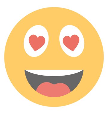 Emoji temsil eden duygu kavramı sevdi