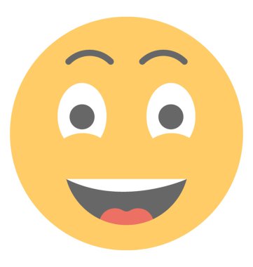 Mutlu gülen düz simgesi tasarım