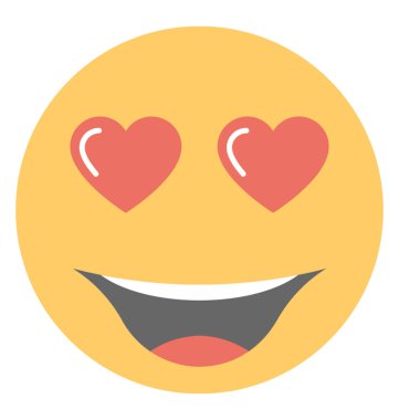 Emoji temsil eden duygu kavramı sevdi