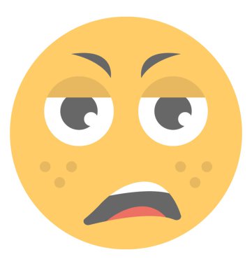 Perişan bir surat, yorgun yüz ifadesi emoji üzerinden