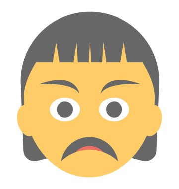 Üzgün kız gülen surat, depresif kavramı