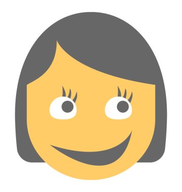 Mutlu ve uzun kirpiklere ile şirin olma ifade resmeden bir surat 