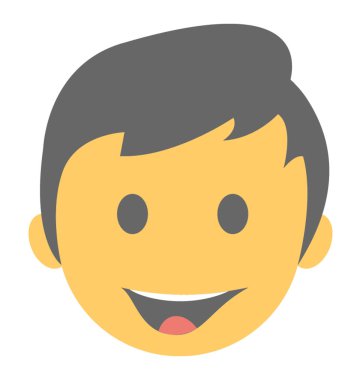 Bir gülen düz simgesi tasarım