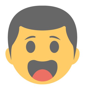 Gülen esneme düz simgesi tasarım