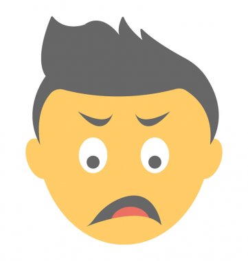 Şaşırmış gülen yüz, karışık emoji