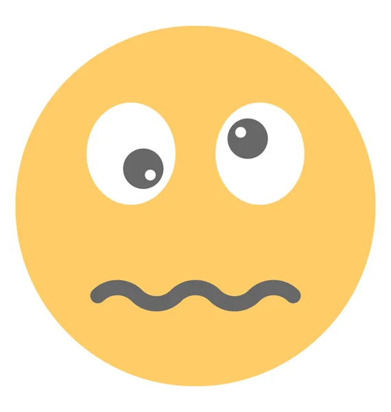 Una Faccina Triste Emoji Sorridente Depressa — Vettoriale Stock