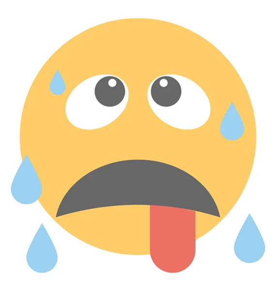 Emoji Representa Concepto Cansancio — Vector de stock