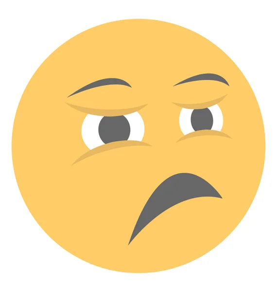 Unamused Emoticon Expression — Stock Vector