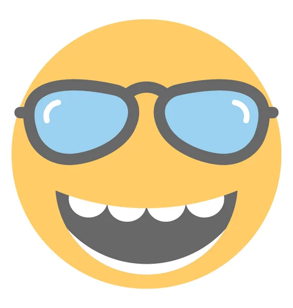 Een Smiley Bril Gelukkig Emoji — Stockvector