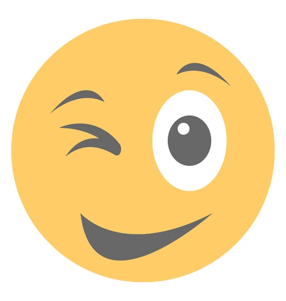 Een Emoticon Expressie Van Ondeugendheid Presenteren — Stockvector