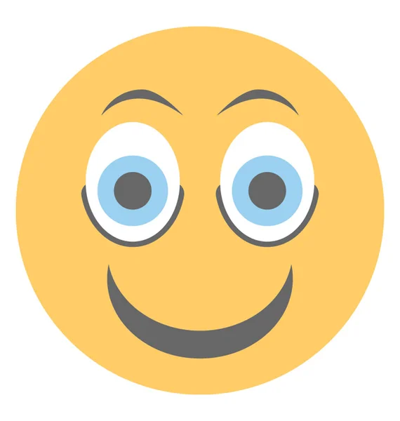 Sebuah Emoticon Yang Menggambarkan Ekspresi Kebahagiaan - Stok Vektor