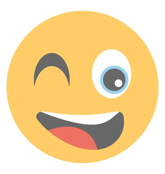 Emoticono Que Representa Expresión Sonreír — Vector de stock