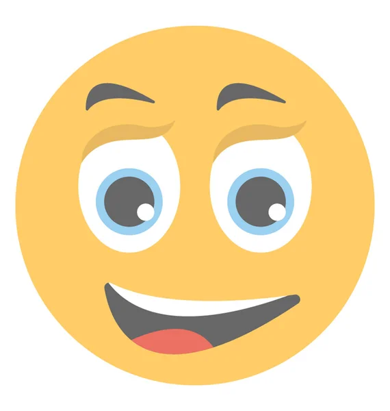 Emoticon Que Descreve Expressão Ser Feliz — Vetor de Stock