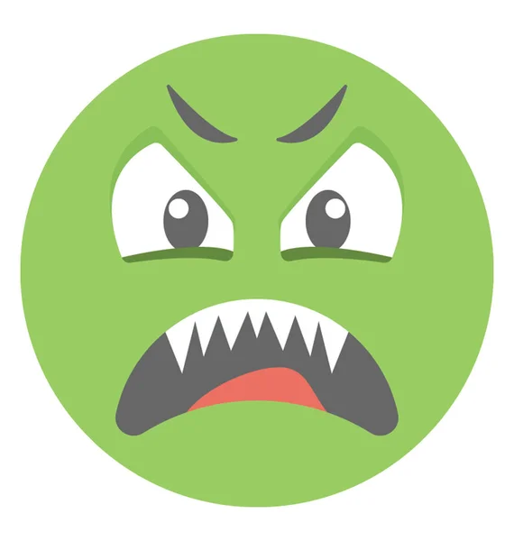 Smiley Depicting Expression Being Annoyed — Stock Vector
