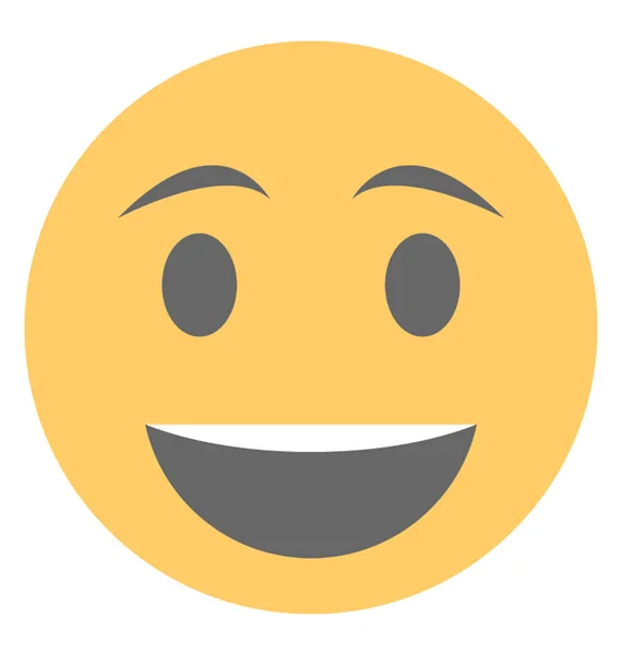 Una Plataforma Comunicación Social Emoji Expresión Feliz — Archivo Imágenes Vectoriales