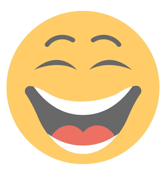 Smiley Montrant Une Grande Expression Sourire — Image vectorielle