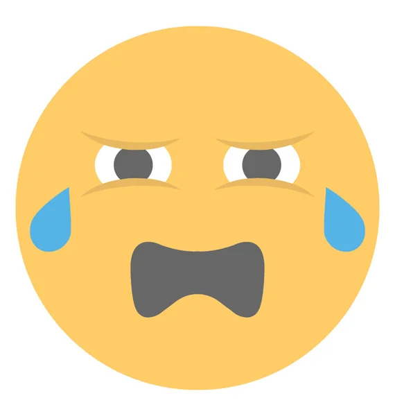 Emoji 表情哭泣 — 图库矢量图片